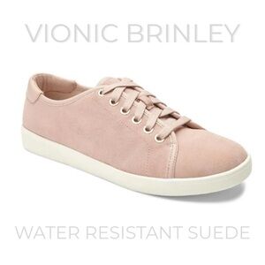 Vionic Brinley Pink Suede Sneakers